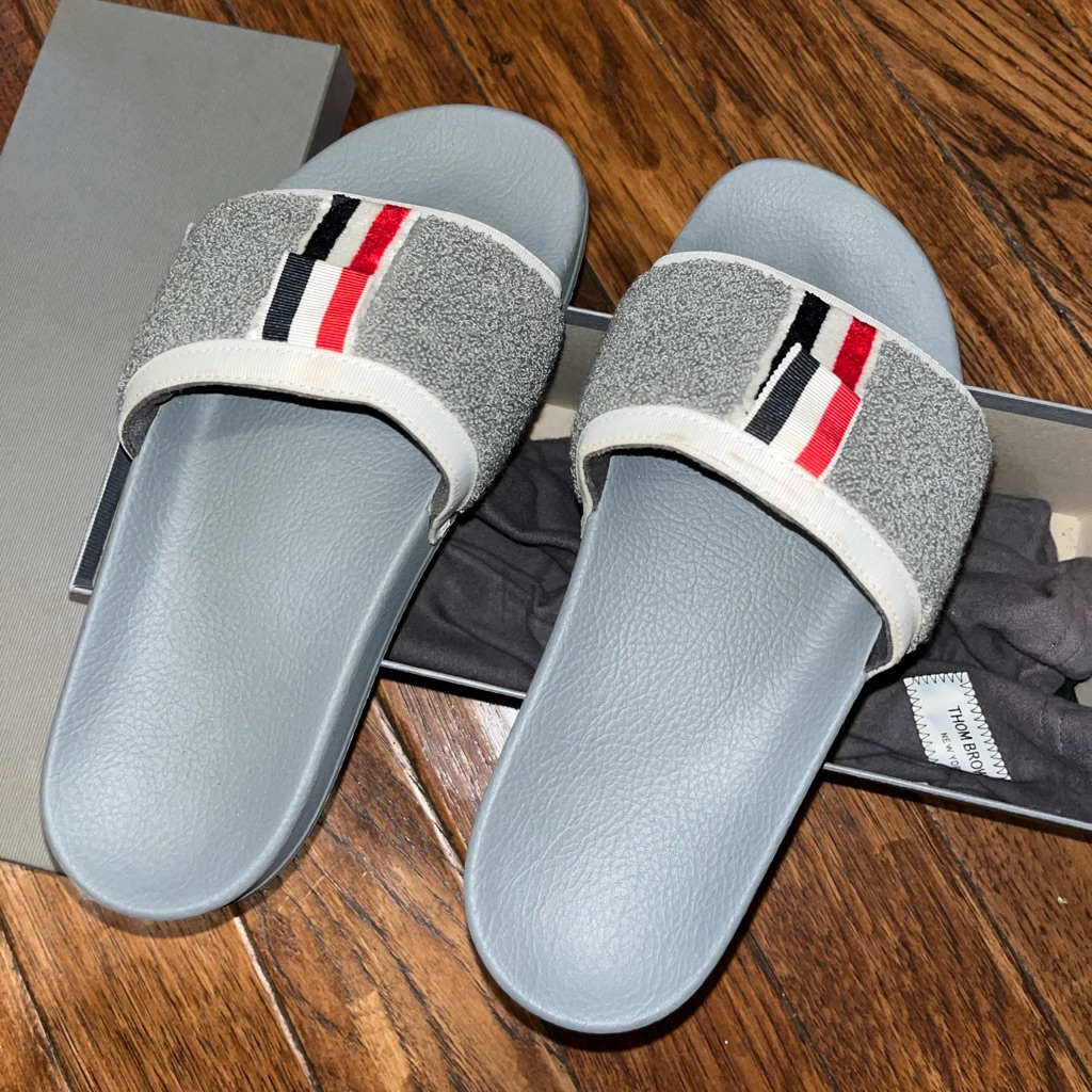 Thom Browne Terry Cloth Pool Slides